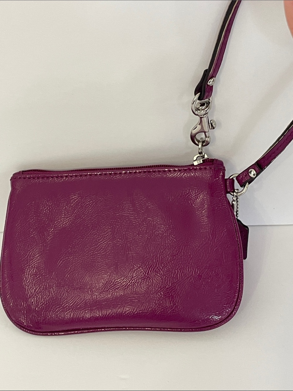 Coach Poppy Patent Leather Wristlet - Picture 3 of 9